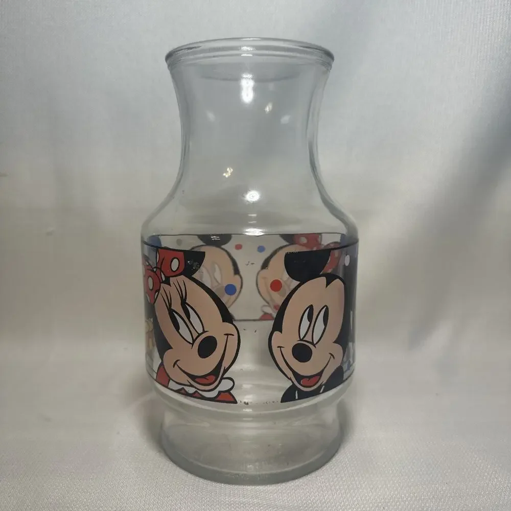 Walt Disney Mickey Mouse Donald Duck Minnie Mouse Anchor Hocking Juice Carafe